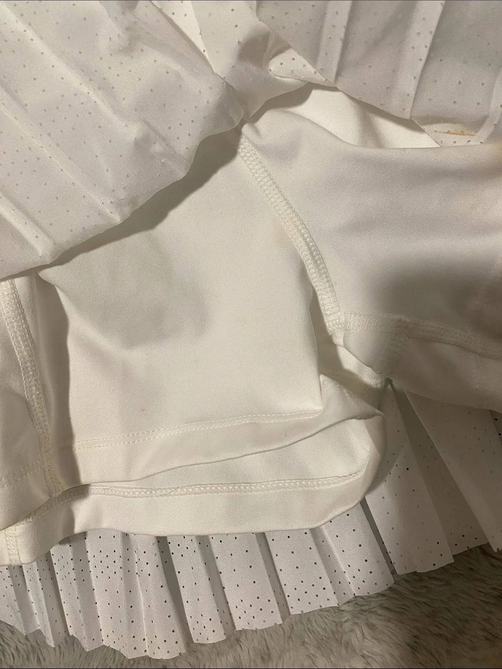 As Revival / Alter’d State White Pleated Athletic Skirt with Elastic Waistband